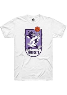 Rally K-State Wildcats White Basketball Stripe The Stadium Short Sleeve Fashion T Shirt