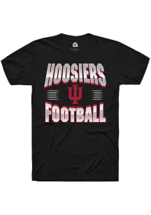 Rally Indiana Hoosiers Black Sport Drop Football Number One Short Sleeve T Shirt