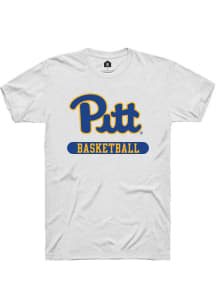 Rally Pitt Panthers White Basketball Pill Short Sleeve T Shirt