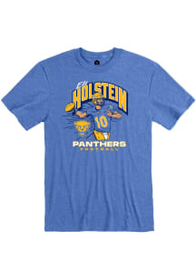 Eli Holstein Pitt Panthers Blue Football Football Caricature Short Sleeve Player T Shirt