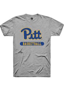 Rally Pitt Panthers Grey Basketball Pill Short Sleeve T Shirt
