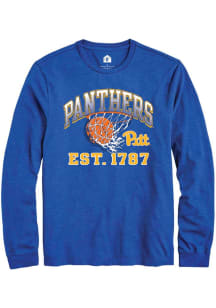 Rally Pitt Panthers Blue Nothing But Net Basketball Long Sleeve T Shirt