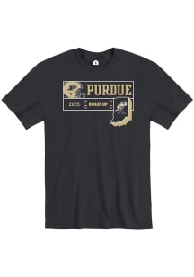 Rally Purdue Boilermakers Black Football 2025 Football Schedule Short Sleeve T Shirt