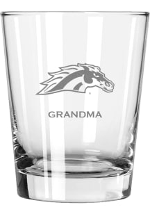 Western Michigan Broncos Grandma 15oz Rock Glass - White
