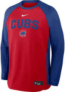 Nike Chicago Cubs Mens Red Authentic Collection Mid Weight Long Sleeve Sweatshirt