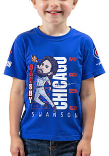 Dansby Swanson Chicago Cubs Toddler Blue Remix Avatar Short Sleeve Player T Shirt
