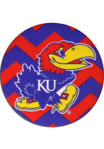 Kansas Jayhawks 4 Inch Chevron Button - Blue