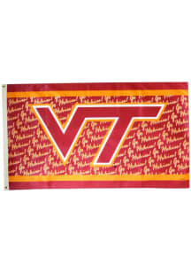 Virginia Tech Hokies 3x5 Silk Screen Grommet Flag - Maroon