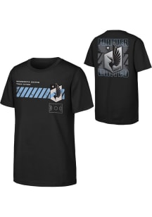 Minnesota United FC Youth Black Defender Short Sleeve T-Shirt