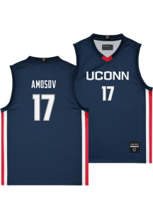 Egor Amosov  Campus Ink UConn Huskies Youth NIL Navy Blue Basketball Jersey
