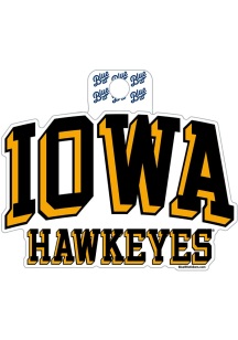 Iowa Hawkeyes Double Space Stickers - Black