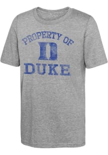 Duke Blue Devils Youth Grey Property Of Short Sleeve Fashion T-Shirt