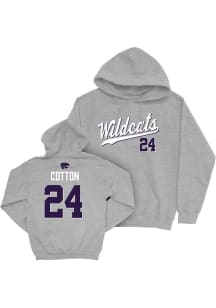 Jenessa Cotton K-State Wildcats Mens Grey NIL Script Player Hood