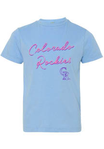 Colorado Rockies Girls Blue Script Short Sleeve Tee