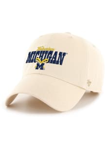 47 Michigan Wolverines Natural Bow Stack Clean Up Womens Adjustable Hat