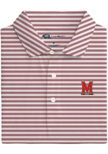Onward Reserve Maryland Terrapins Mens Red Club House Stripe Short Sleeve Fashion Polo