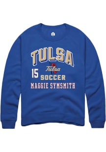 Maggie SymSmith Tulsa Golden Hurricane Mens Blue NIL Arch Logo Player Crew