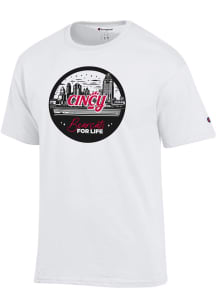 Champion Cincinnati Bearcats White Skyline Bearcats for Life Short Sleeve T Shirt