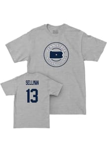 Emerson Sellman Penn State Nittany Lions Grey NIL State Short Sleeve Player T Shirt