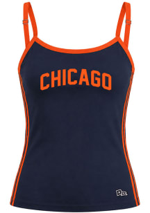 Hype and Vice Chicago Womens Navy Blue word arch Tank Top