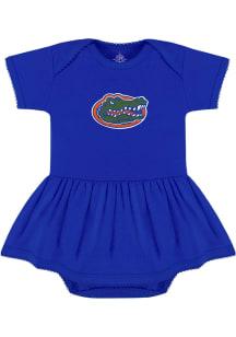 Florida Gators Baby Blue Picot Short Sleeve One Piece