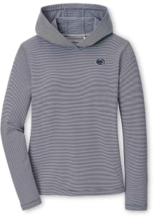 Peter Millar Penn State Nittany Lions Womens Navy Blue Sugar Stripe Pine Hoodie Elevated