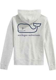 Vineyard Vines Michigan Wolverines Mens Grey Whale Long Sleeve Hoodie