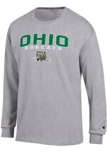 Champion Ohio Bobcats Grey Double Arch Jersey Long Sleeve T Shirt