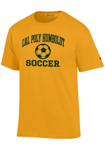 Champion Cal Poly Humboldt Lumberjacks Gold Soccer Jersey Short Sleeve T Shirt