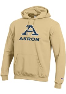 Champion Akron Zips Mens Gold Powerblend Long Sleeve Hoodie