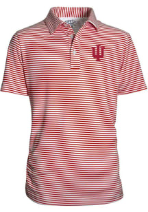 Indiana Hoosiers Youth Crimson Carson Short Sleeve Polo Shirt