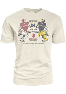 Blue 84 Michigan Wolverines Ivory Football vs Indiana Hoosiers Short Sleeve T Shirt