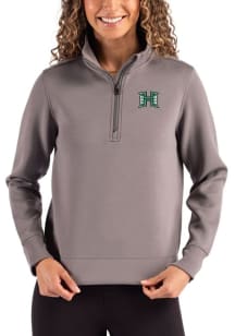 Cutter and Buck Hawaii Warriors Womens Graphite Roam Qtr Zip