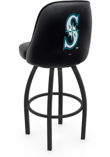 Seattle Mariners Padded Swivel Pub Stool - Black