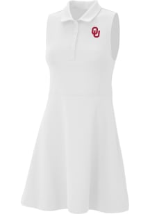 Columbia Oklahoma Sooners Womens White Heat Seal Match Short Sleeve Dress