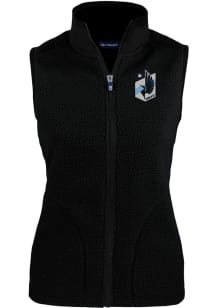 Cutter and Buck Minnesota United FC Womens Black Cascade Sherpa Vest