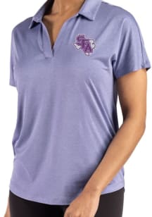 Cutter and Buck SFA Lumberjacks Womens Lavender Coastline Short Sleeve Polo Shirt