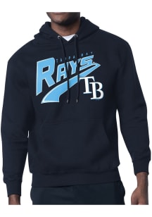 Starter Tampa Bay Rays Mens Navy Blue Modern Tailsweep Long Sleeve Hoodie