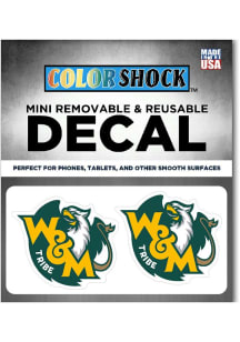 William & Mary Tribe Mini Auto Decal - Green