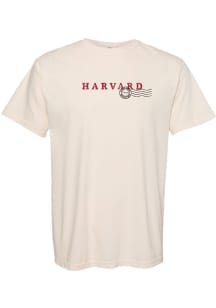 Summit Sportswear Harvard Crimson Womens Ivory Postcard Short Sleeve T-Shirt