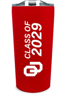 Oklahoma Sooners 18oz Class of 2029 Soft Touch Stainless Steel Tumbler - Crimson