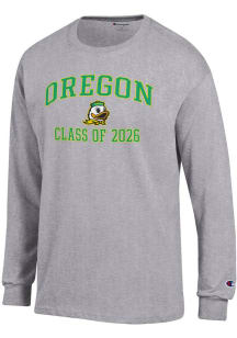 Champion Oregon Ducks Grey Font Class of 2026 Jersey Long Sleeve T Shirt