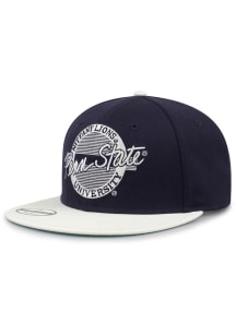 Penn State Nittany Lions Navy Blue 2T Original Retro Circle Wool Blend Mens Snapback Hat