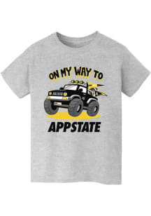 Vive La Fete Appalachian State Mountaineers Youth Grey On My Way Short Sleeve T-Shirt