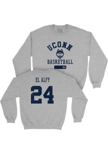 Jana El Alfy UConn Huskies Mens Grey NIL Varsity Player Crew