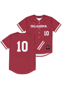 Brendan Brock  Oklahoma Sooners Mens Crimson NIL Name and Number Baseball Jersey