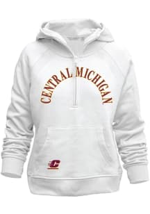 Central Michigan Chippewas Womens White Asana Hooded Sweatshirt