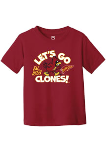 Summit Sportswear Iowa State Cyclones Toddler Cardinal Angry Cy Team Chant Short Sleeve T-Shirt