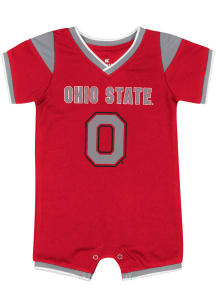 Colosseum Ohio State Buckeyes Baby Red All Day Short Sleeve One Piece