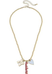 Nebraska Cornhuskers Ball Charm Necklace